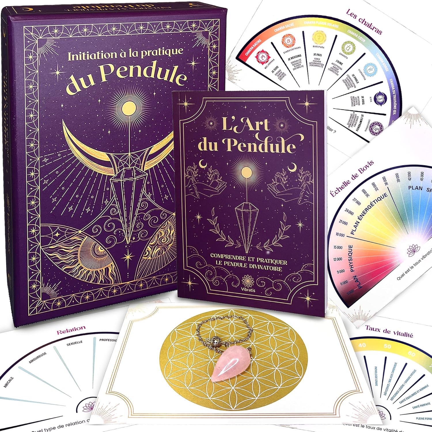 coffret planches et pendule quartz rose