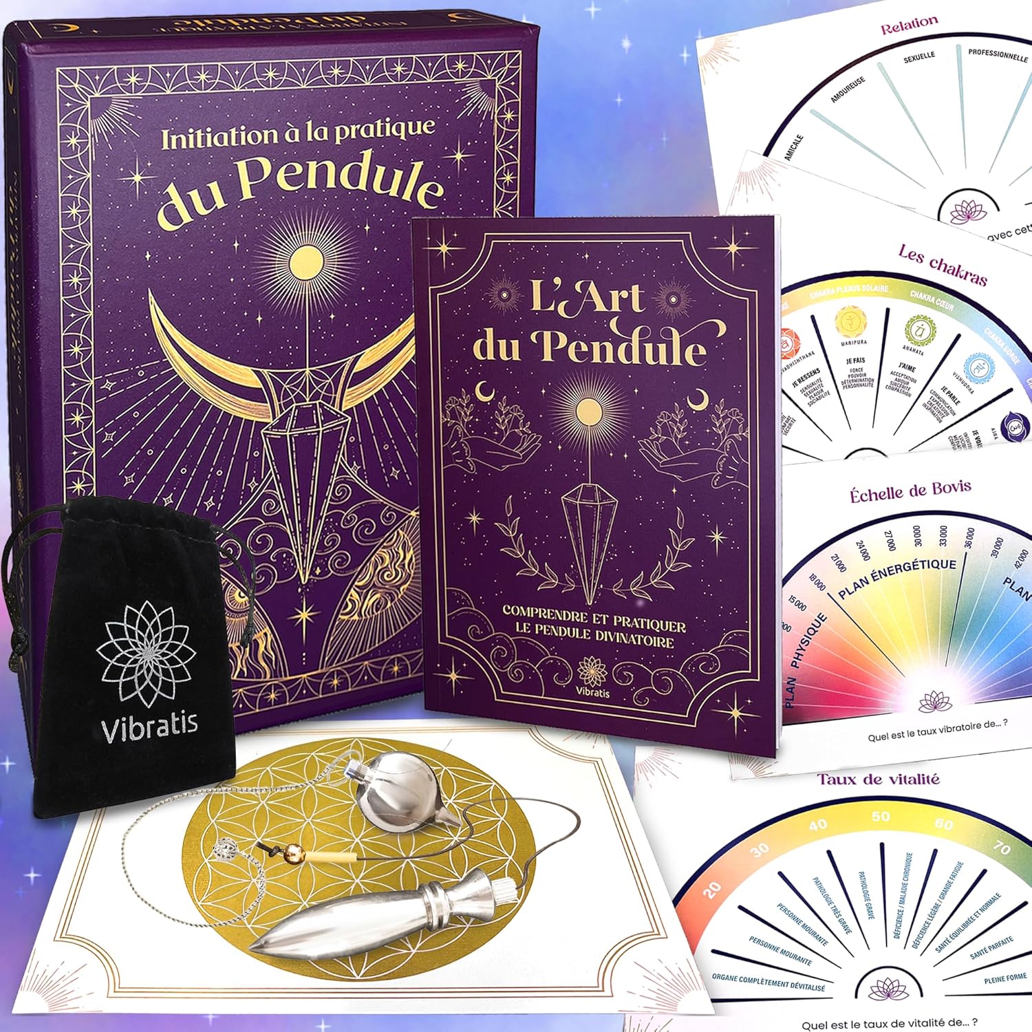 coffret planches et pendule goutte d'eau